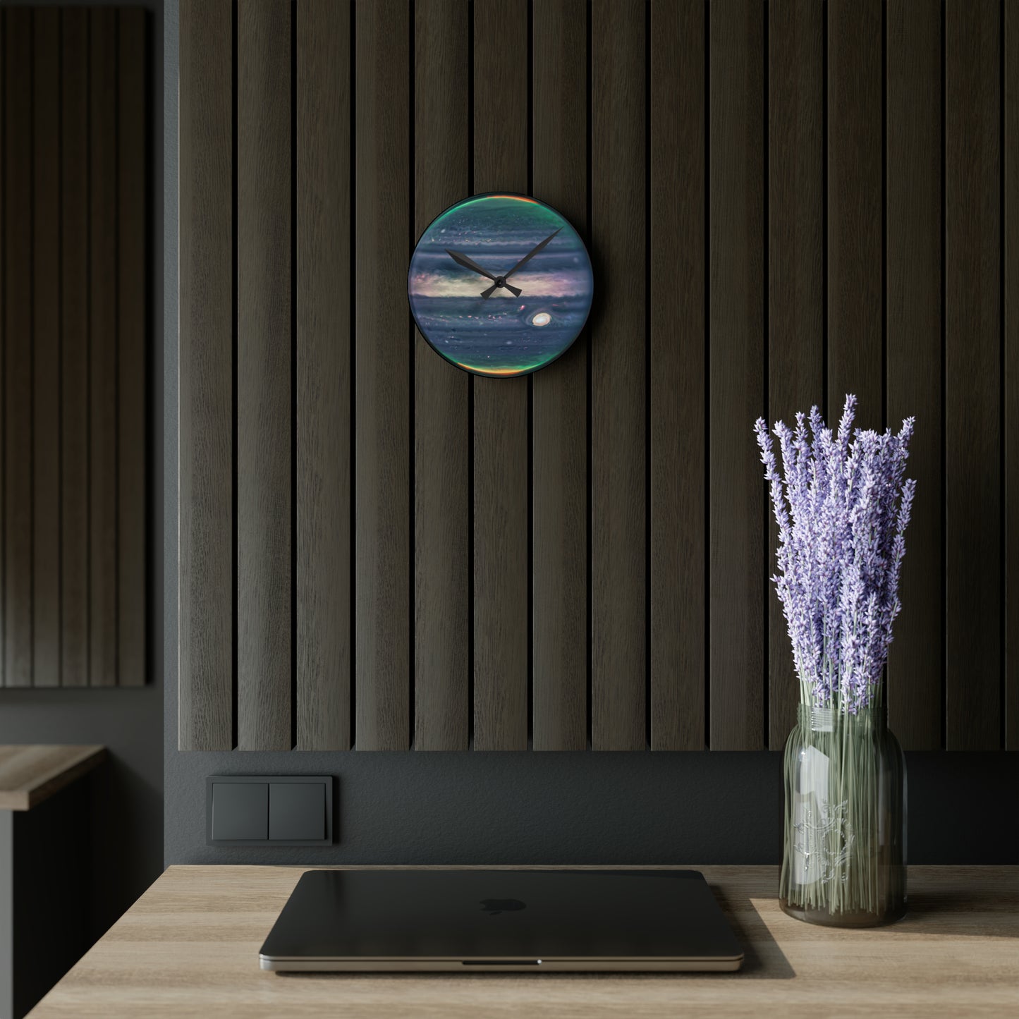 Auroras on Jupiter Planetary Wall Clock