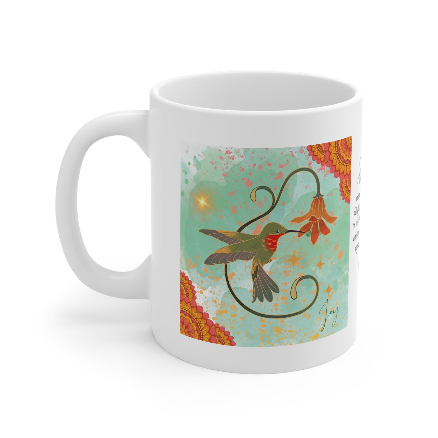 Hummingbird Joy Ceramic Mug 11oz