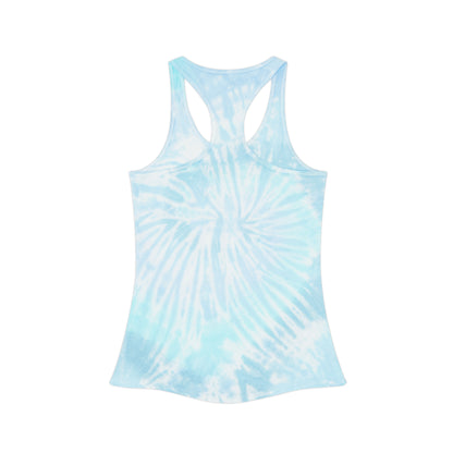 Thou Shall Not Kill Alien Peace Sign Tie Dye Racerback Tank Top