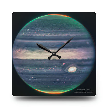 Auroras on Jupiter Planetary Wall Clock