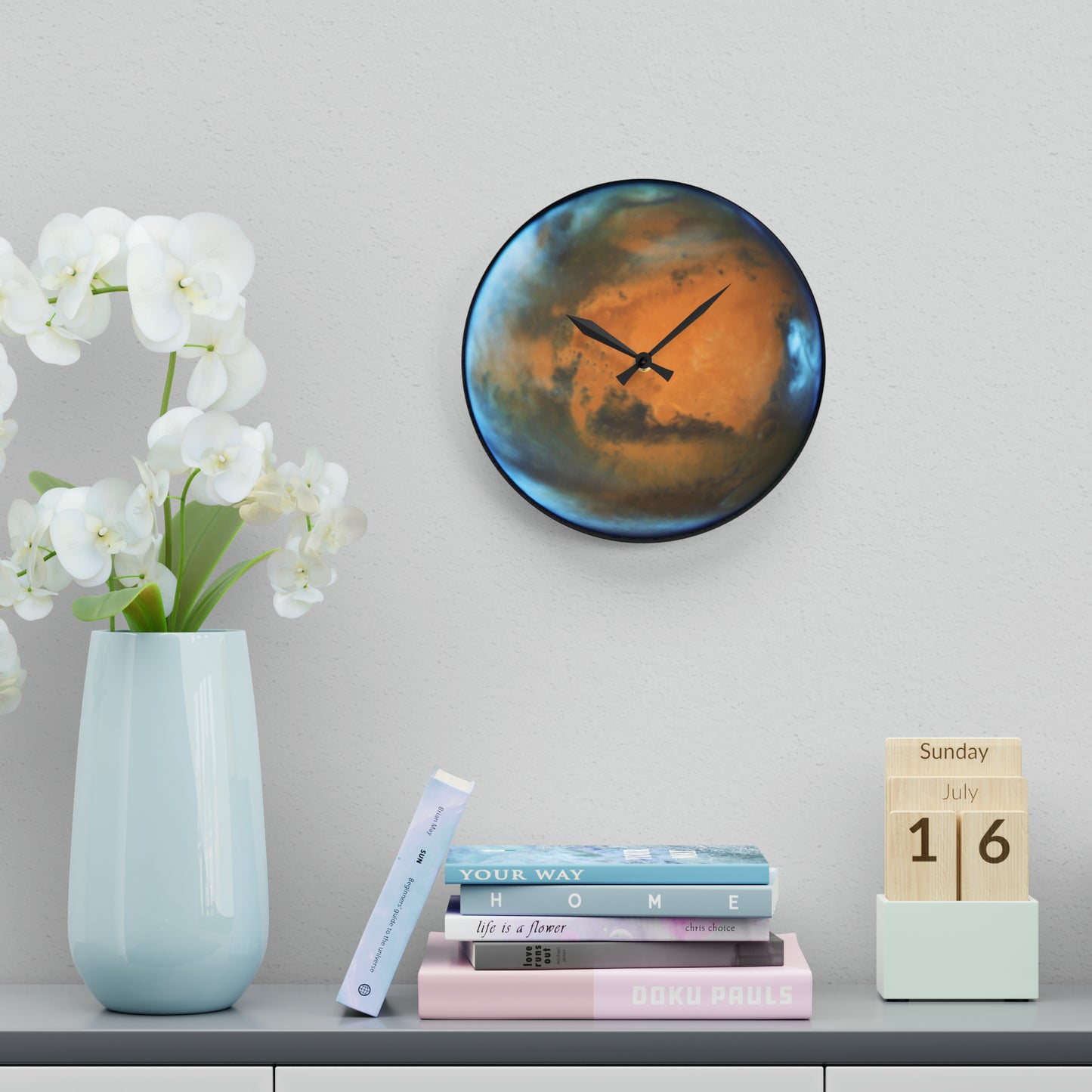 Mars Planetary Wall Clock