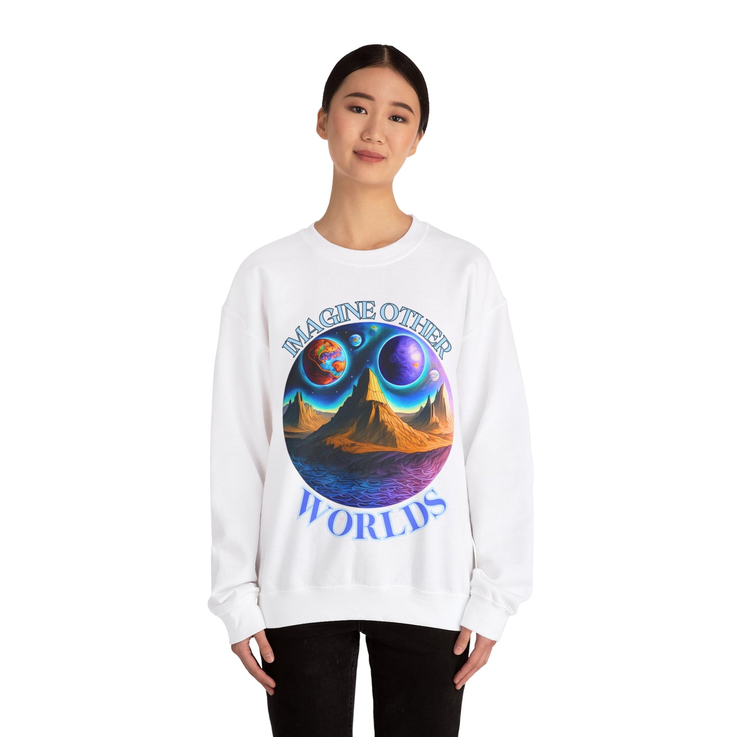 Imagine Other Worlds V1 Unisex Crewneck Sweatshirt