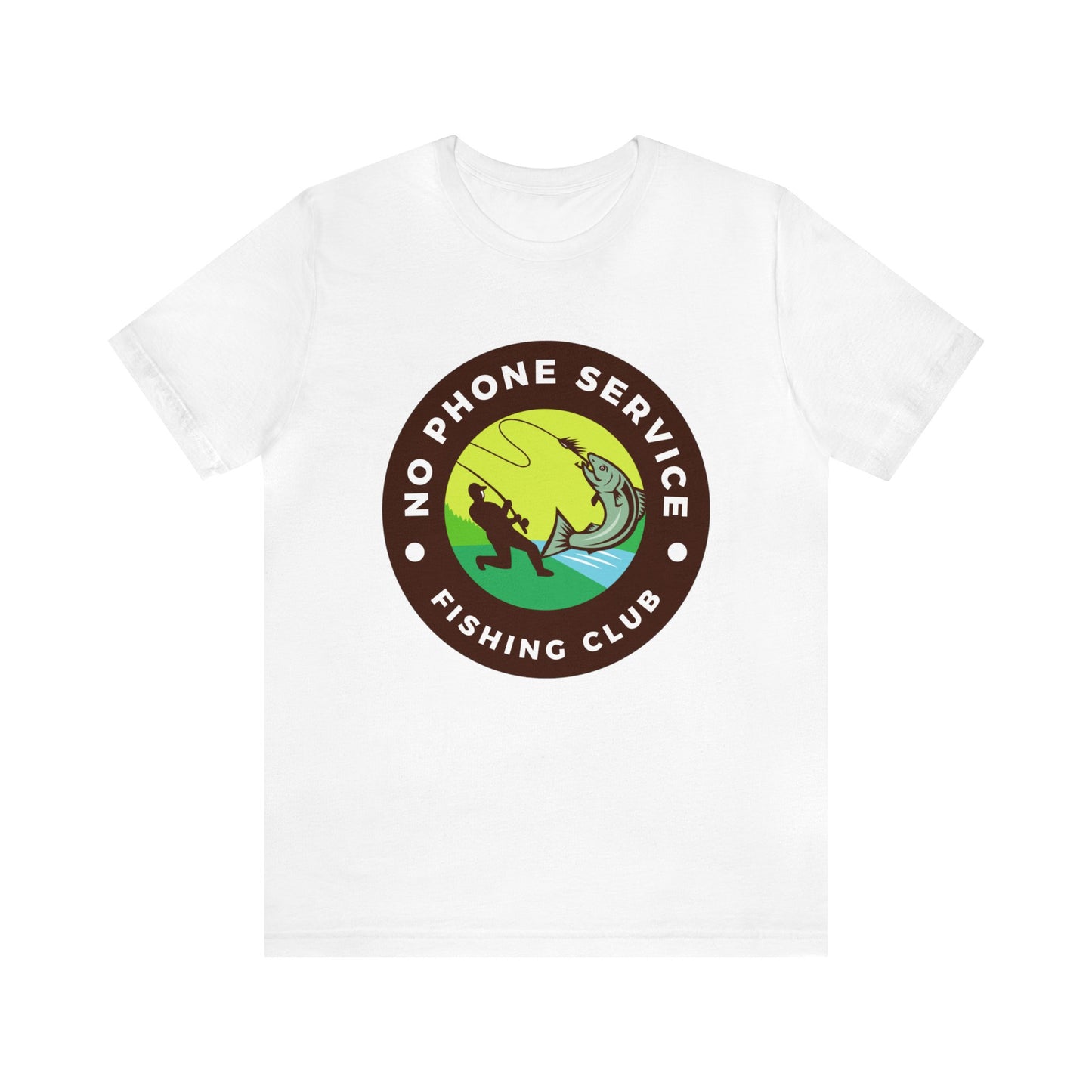 No Phone Service Fishing Club Unisex Jersey Short Sleeve Tee