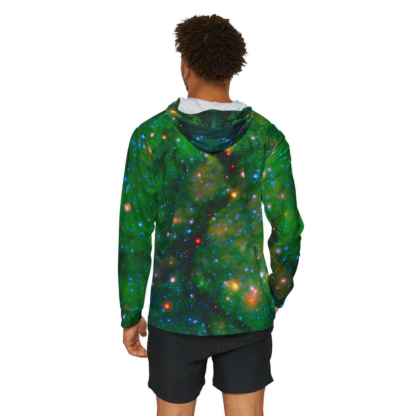 Galactic Men's Sports Warmup Hoodie - Snake In Galactic Plane - Spitzer Space Telescope