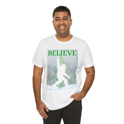 Yeti Believe Snow Forest Unisex Jersey Short Sleeve Tee