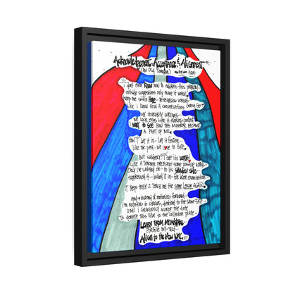 Acknowledgement Acceptance Alignment - **ncf art** - Pen, Colored Marker, Matte Canvas, Black Frame