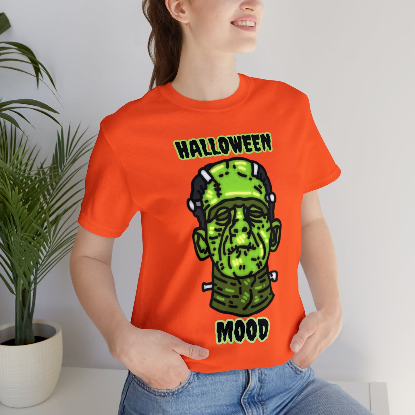 Halloween Mood Frankenstein Unisex Jersey Short Sleeve Tee