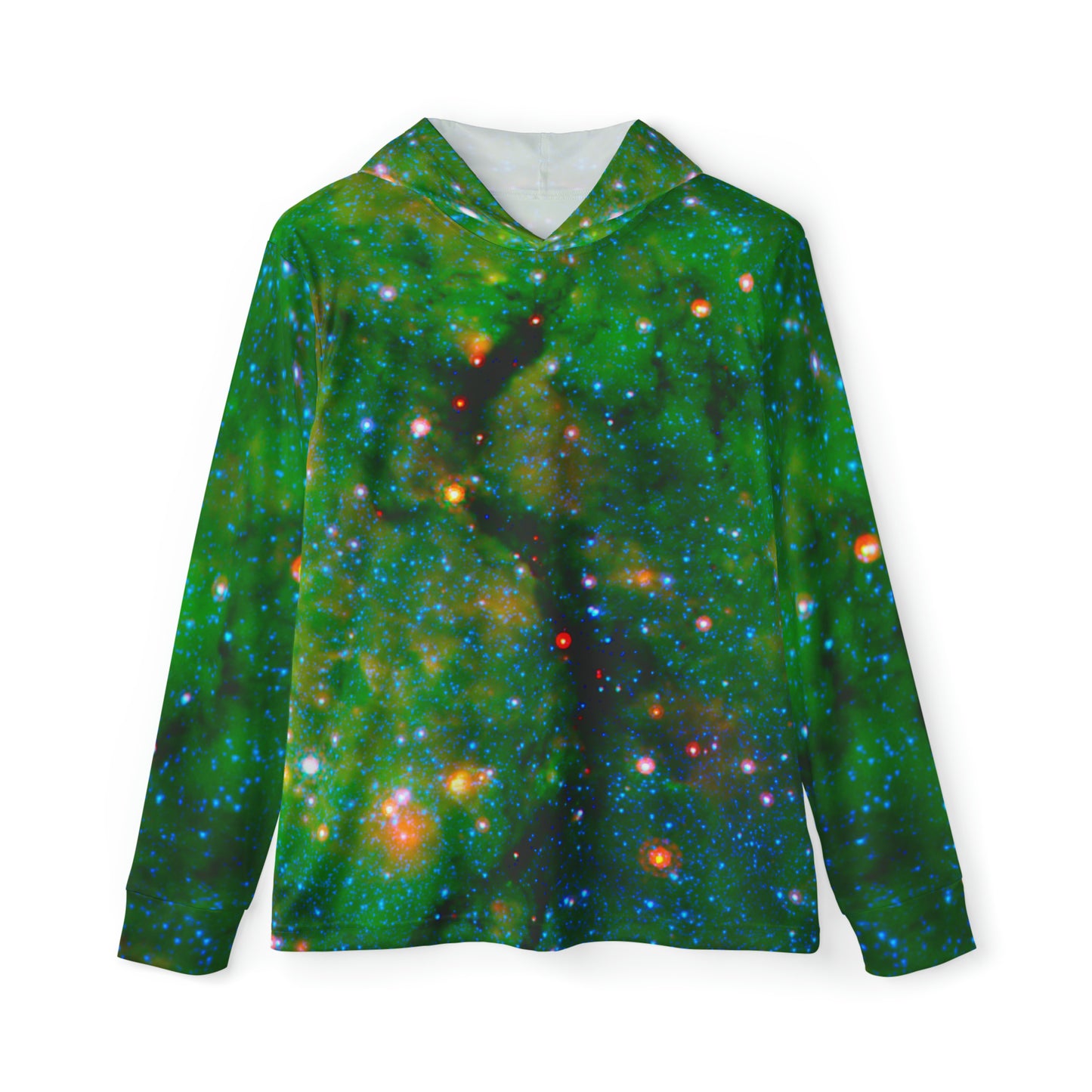 Galactic Men's Sports Warmup Hoodie - Snake In Galactic Plane - Spitzer Space Telescope