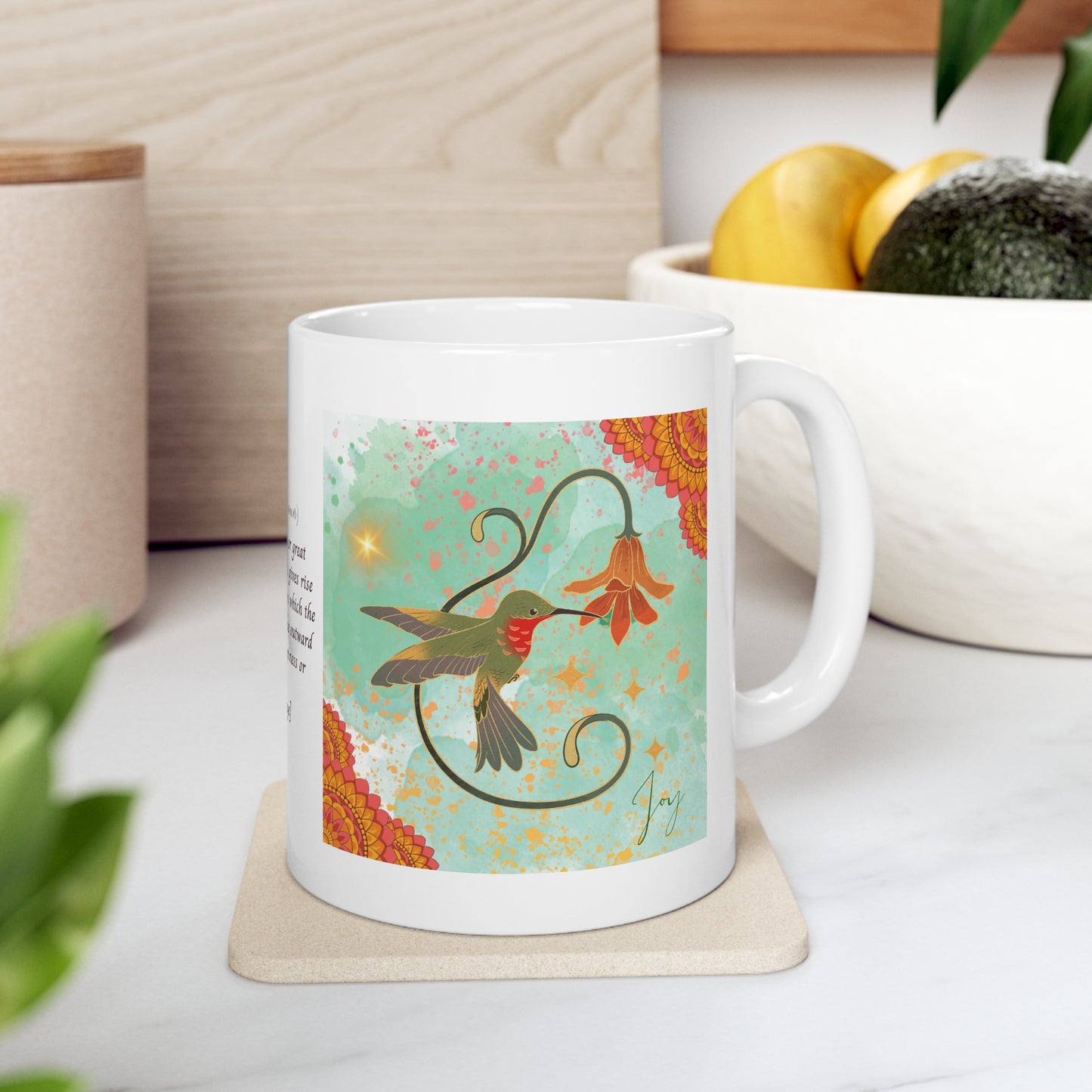 Hummingbird Joy Ceramic Mug 11oz