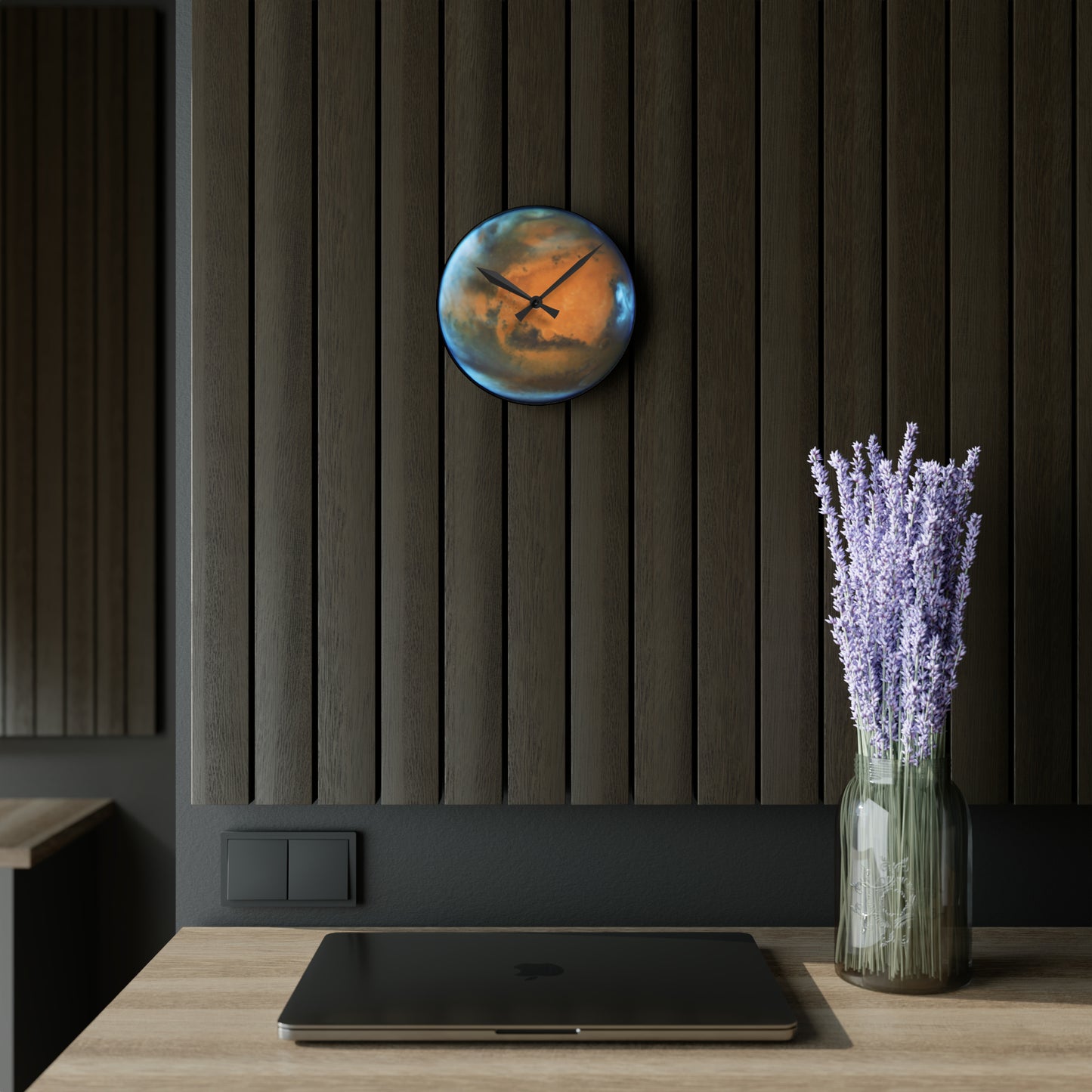 Mars Planetary Wall Clock