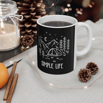 Simple Life Camping Mug Ceramic 11oz