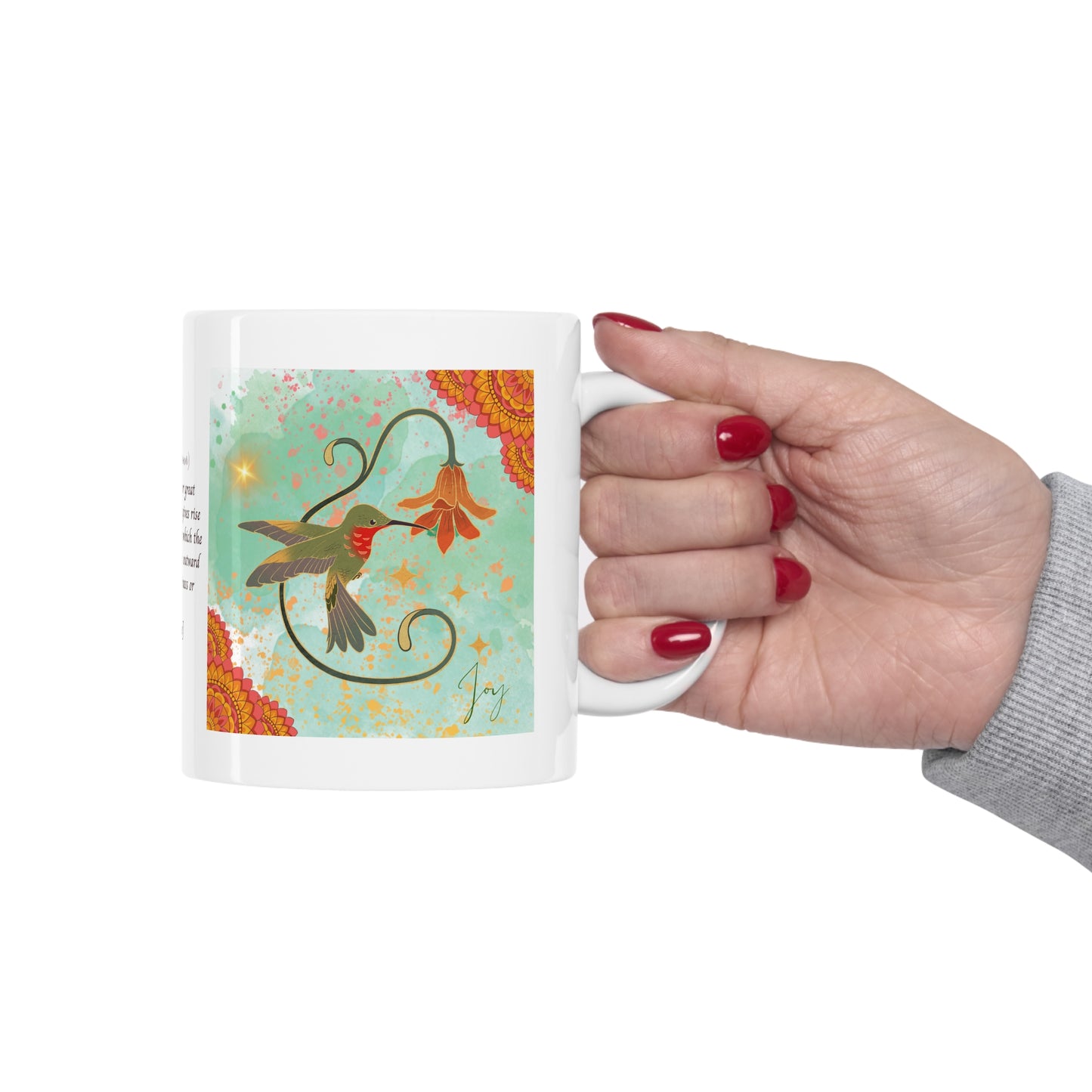 Hummingbird Joy Ceramic Mug 11oz