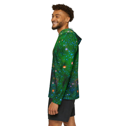 Galactic Men's Sports Warmup Hoodie - Snake In Galactic Plane - Spitzer Space Telescope