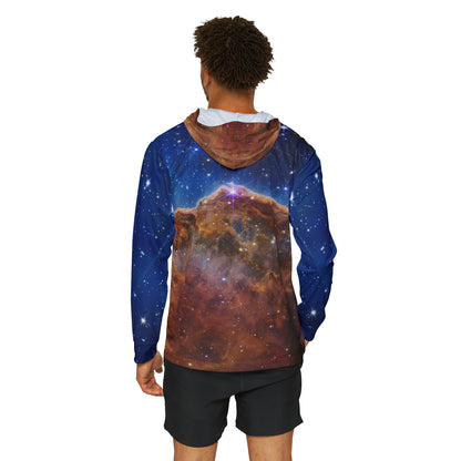 Intergalactic Men's Sports Warmup Hoodie - Cosmic Cliffs In The Carina Nebula - JWST