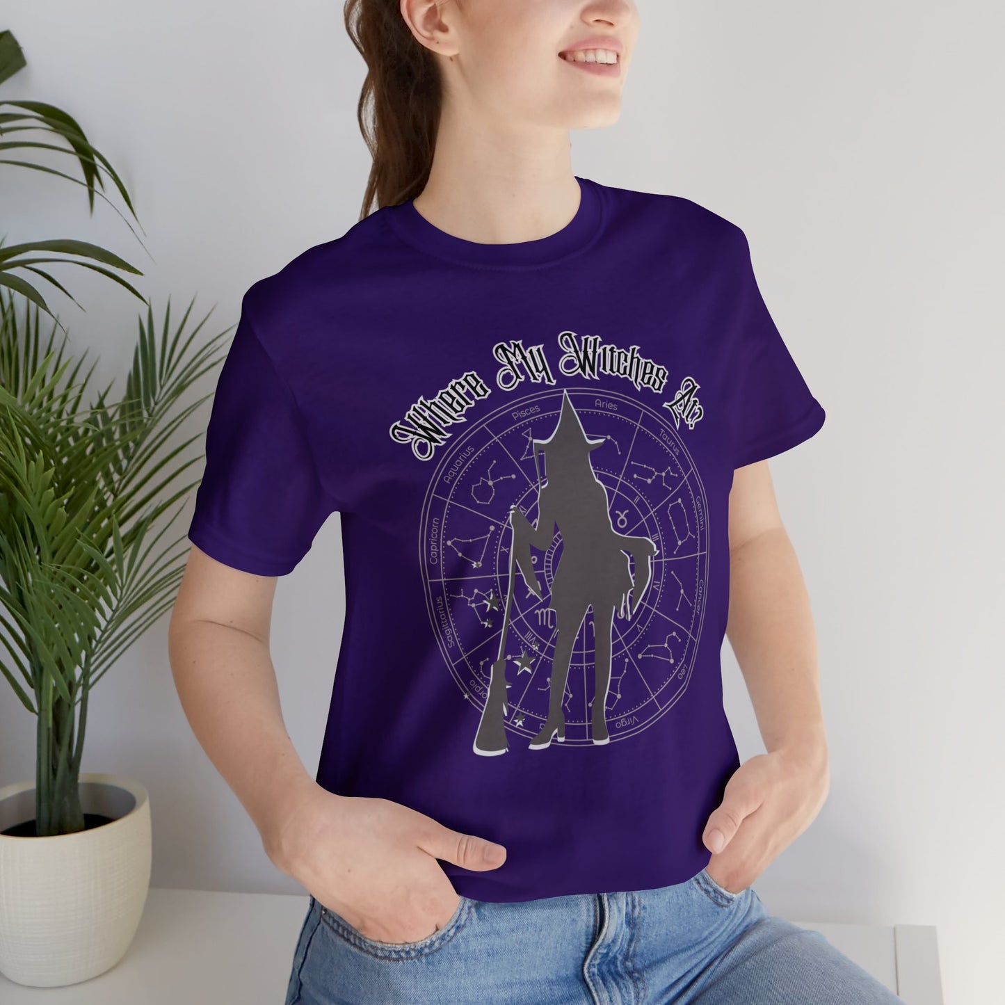 Where My Witches At? Unisex Jersey Short Sleeve Tee