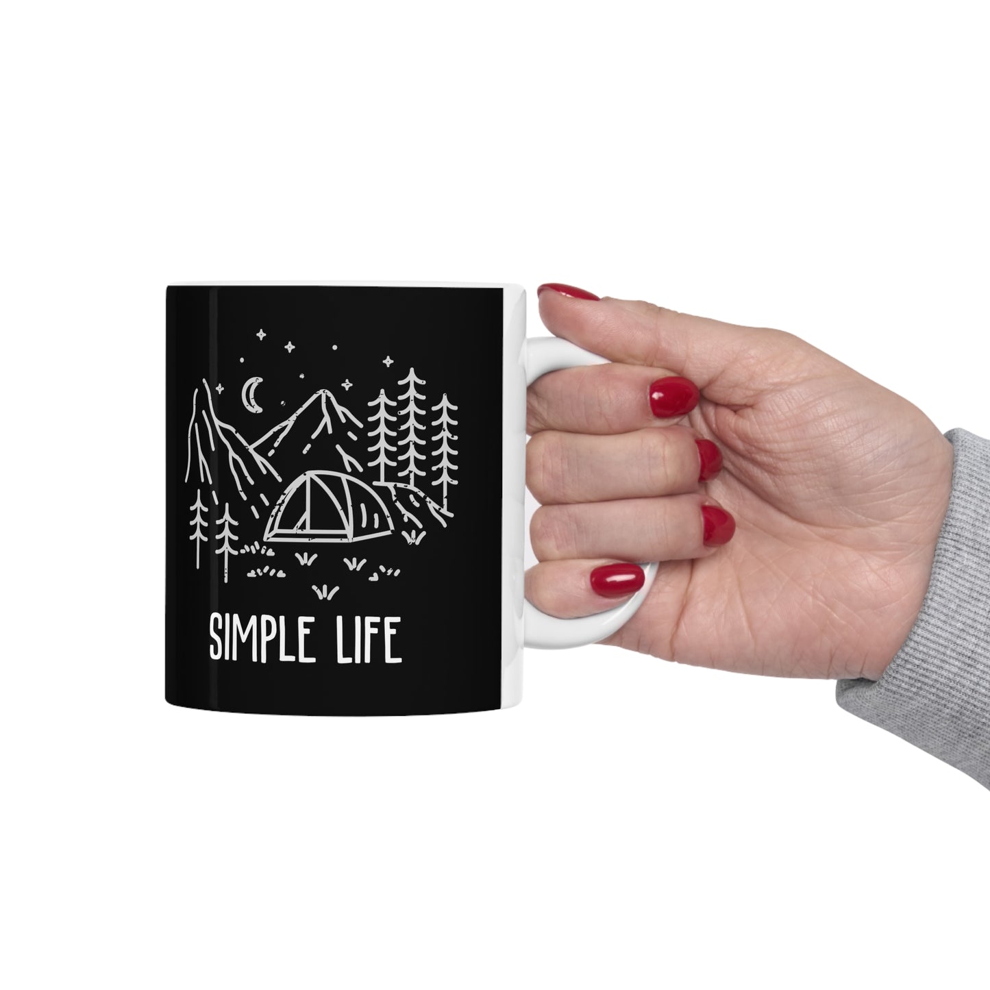 Simple Life Camping Mug Ceramic 11oz