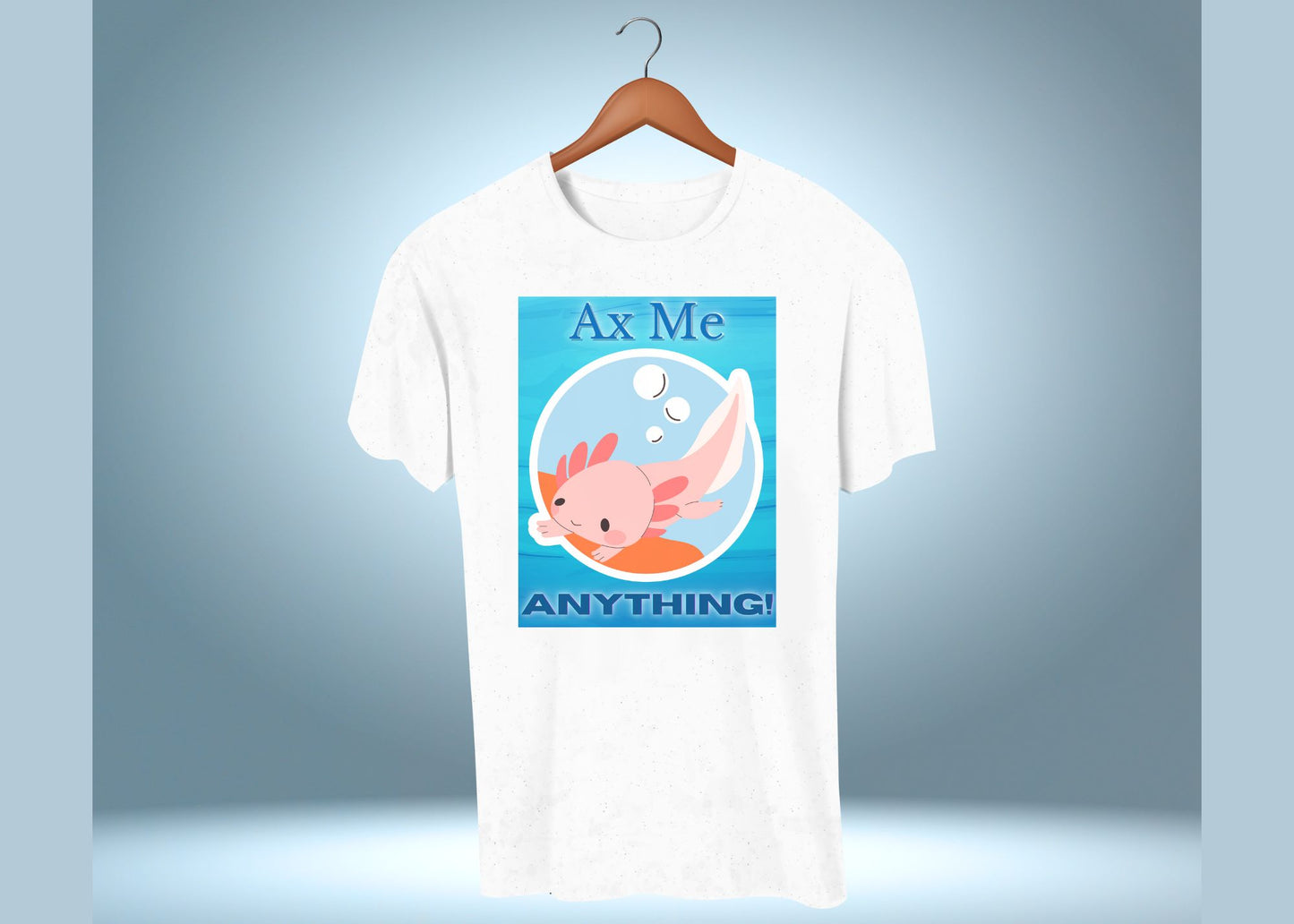 Ax Me Anything Axolotl Circle Framed Unisex Jersey Short Sleeve Tee