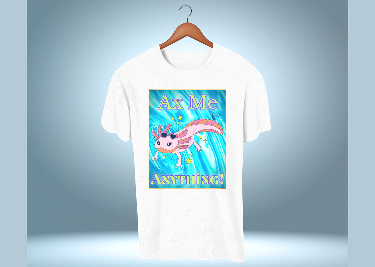 Ax Me Anything Axolotl Framed Unisex Jersey Short Sleeve Tee