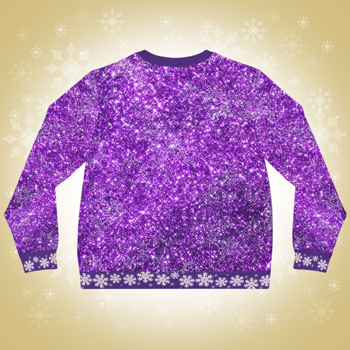 Cute Snowman Purple Sparkle Ugly Christmas Sweatshirt