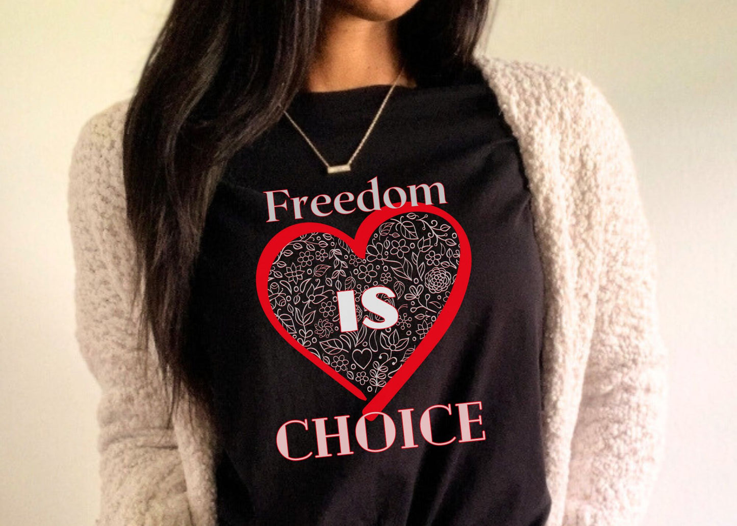 Freedom Is Choice Heart Unisex Jersey Short Sleeve Tee