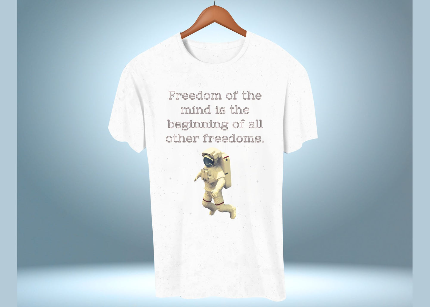 Freedom of The Mind Is The Beginning Astronaut Unisex Jersey Short Sleeve Tee