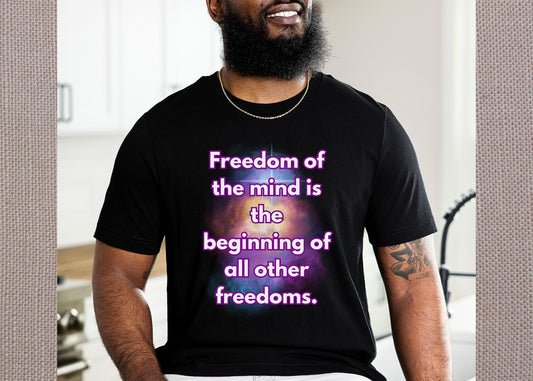 Freedom Of The Mind Is The Beginning Supernova Unisex Jersey Short Sleeve Tee