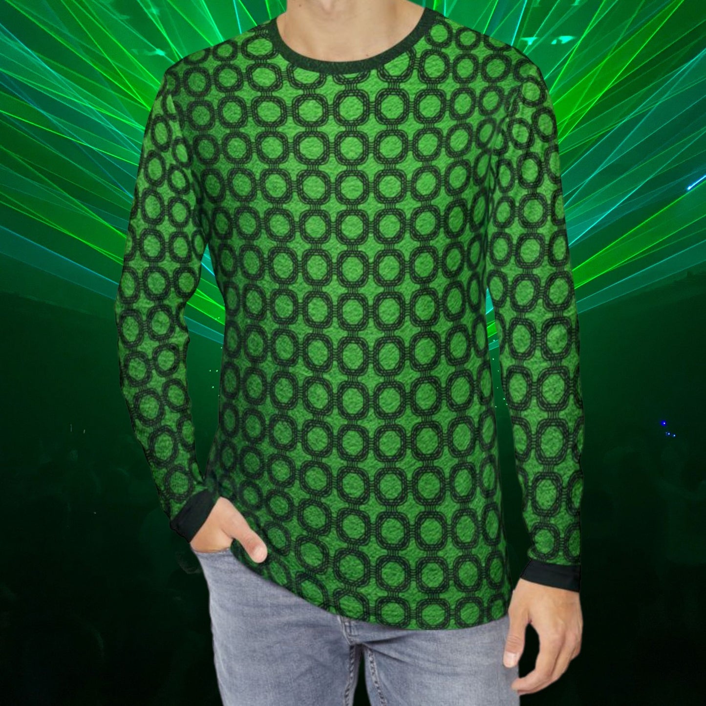 Galactic Jade Men's Long Sleeve Shirt