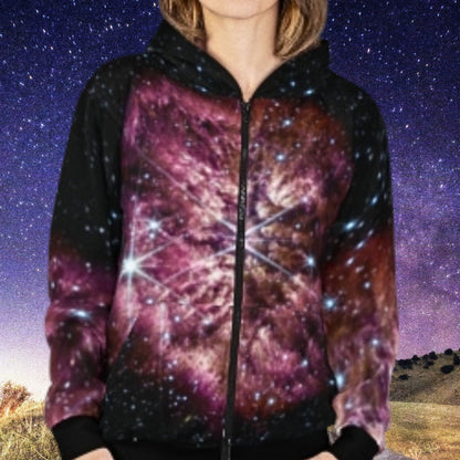 Luminous Hot Star Unisex Zip Hoodie