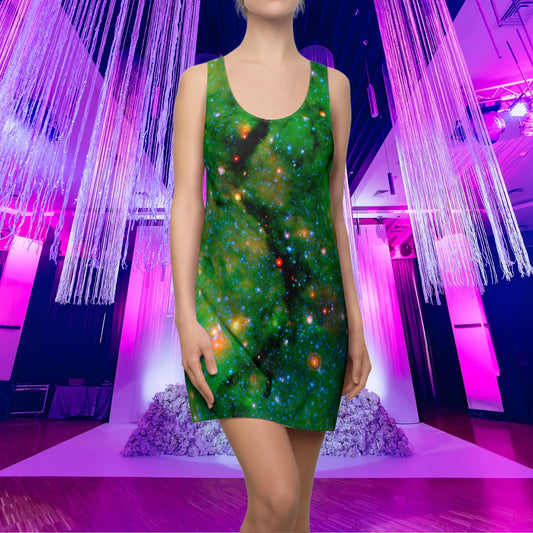 Galactic Women's Racerback Dress - Snake in Galactic Plane - Spitzer Space Telescope