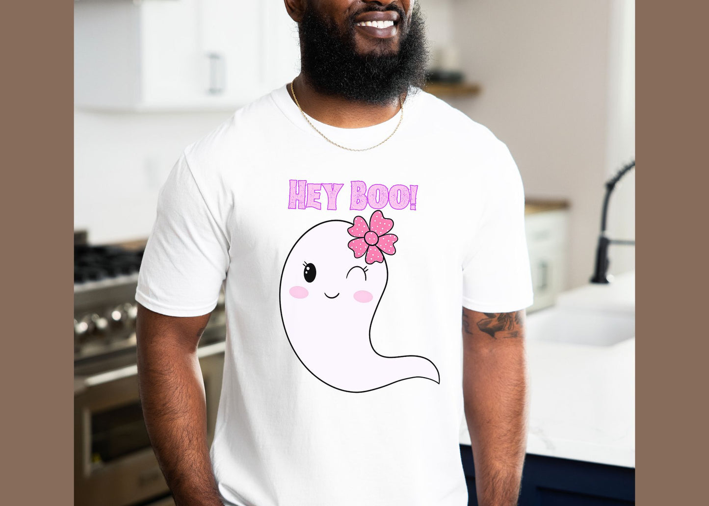 Hey Boo! Cute Ghost Unisex Jersey Short Sleeve Tee