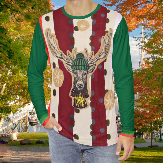 Holiday Deer Men's Long Sleeve Shirt