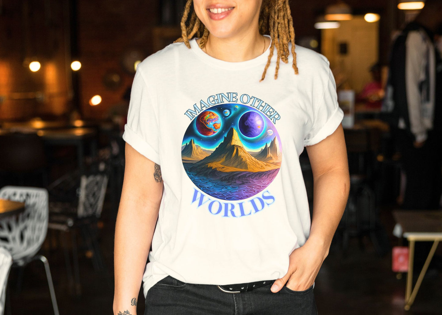 Imagine Other Worlds Short Sleeve T-Shirt