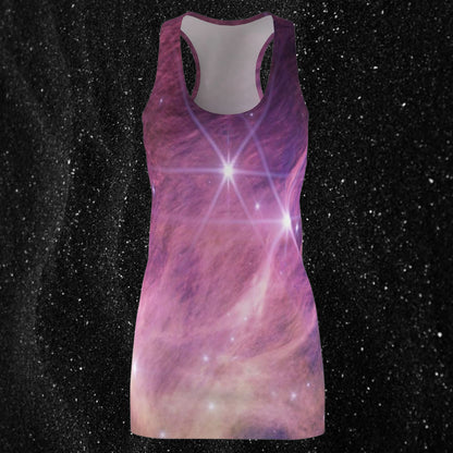 Intergalactic Women's Racerback Dress - Star Cluster IC 348 - JWST