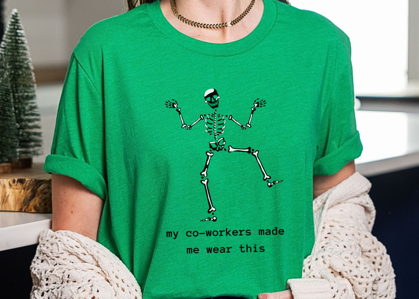 My Co-Workers Made Me Dancing Skeleton Unisex Jersey Short Sleeve Tee