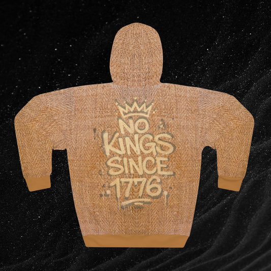 No Kings Since 1776 Earth Print Pullover Hoodie