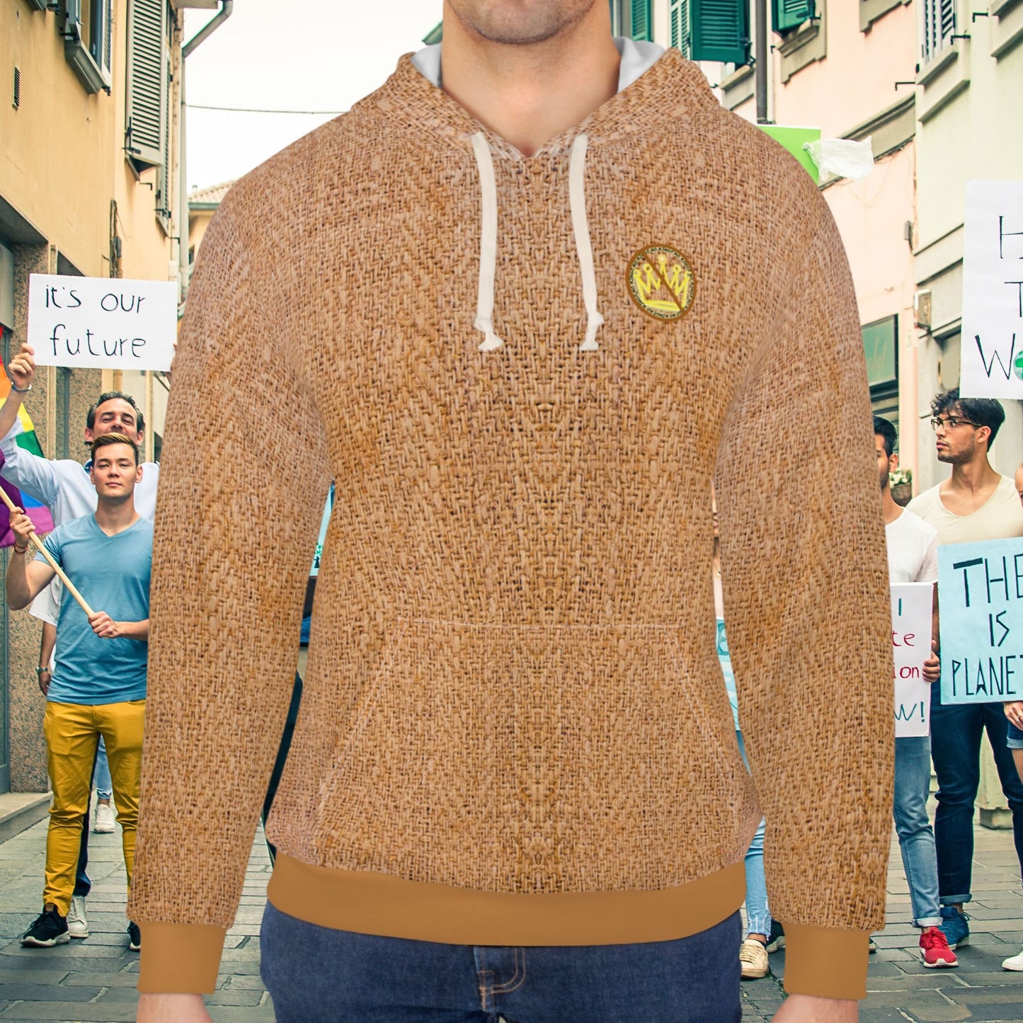 No Kings Since 1776 Earth Print Pullover Hoodie