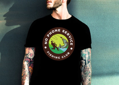 No Phone Service Fishing Club Unisex Jersey Short Sleeve Tee