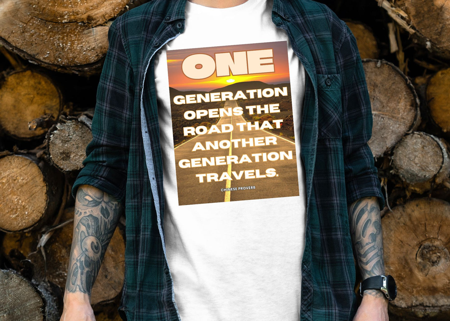 One Generation Sunrise Highway Chinese Proverb Unisex Jersey Short Sleeve Tee