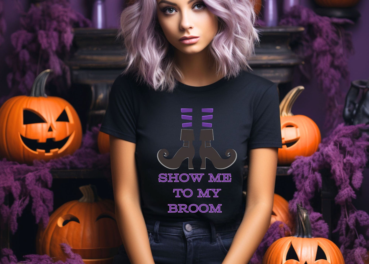 Show Me To My Broom Unisex Jersey Short Sleeve Tee