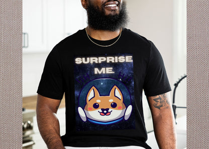 Surprise Me Space Dog Unisex Jersey Short Sleeve Tee