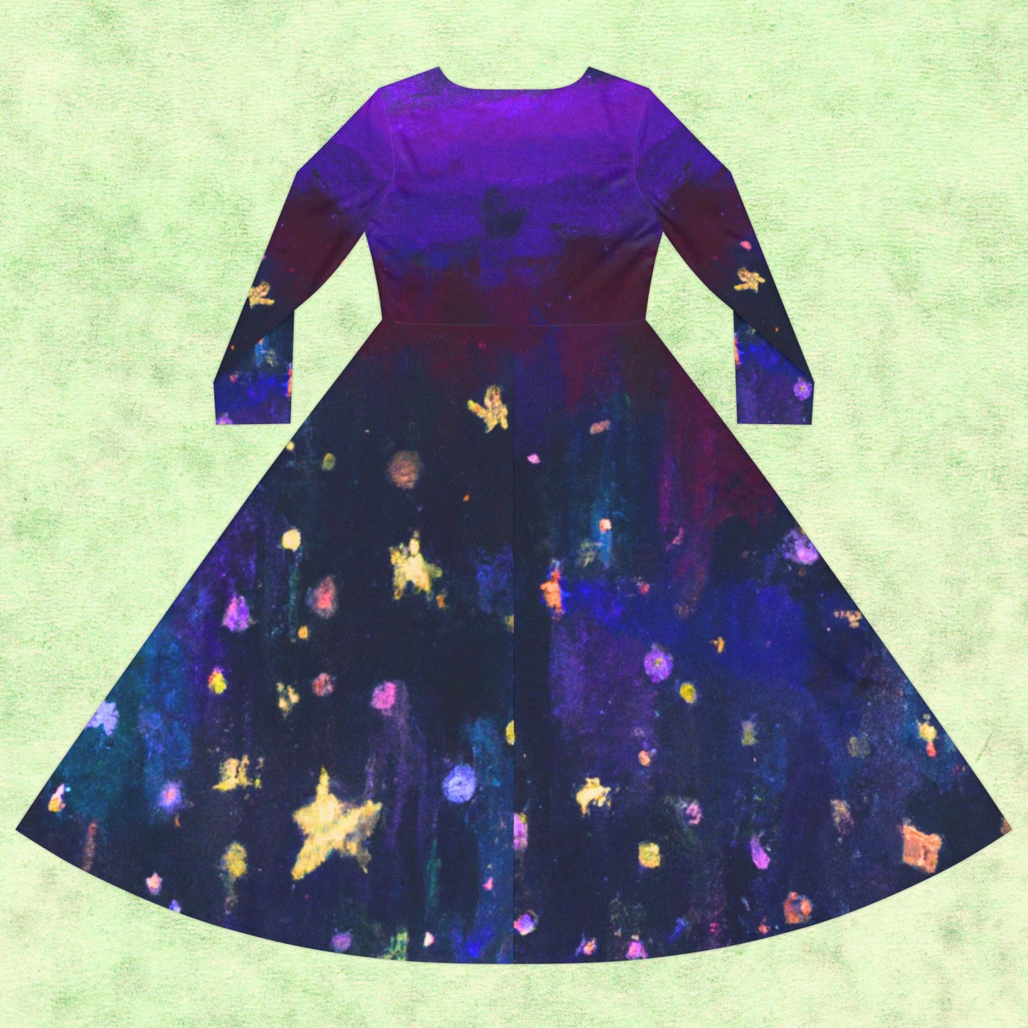 Violet Night Women's Long Sleeve Dance Dress