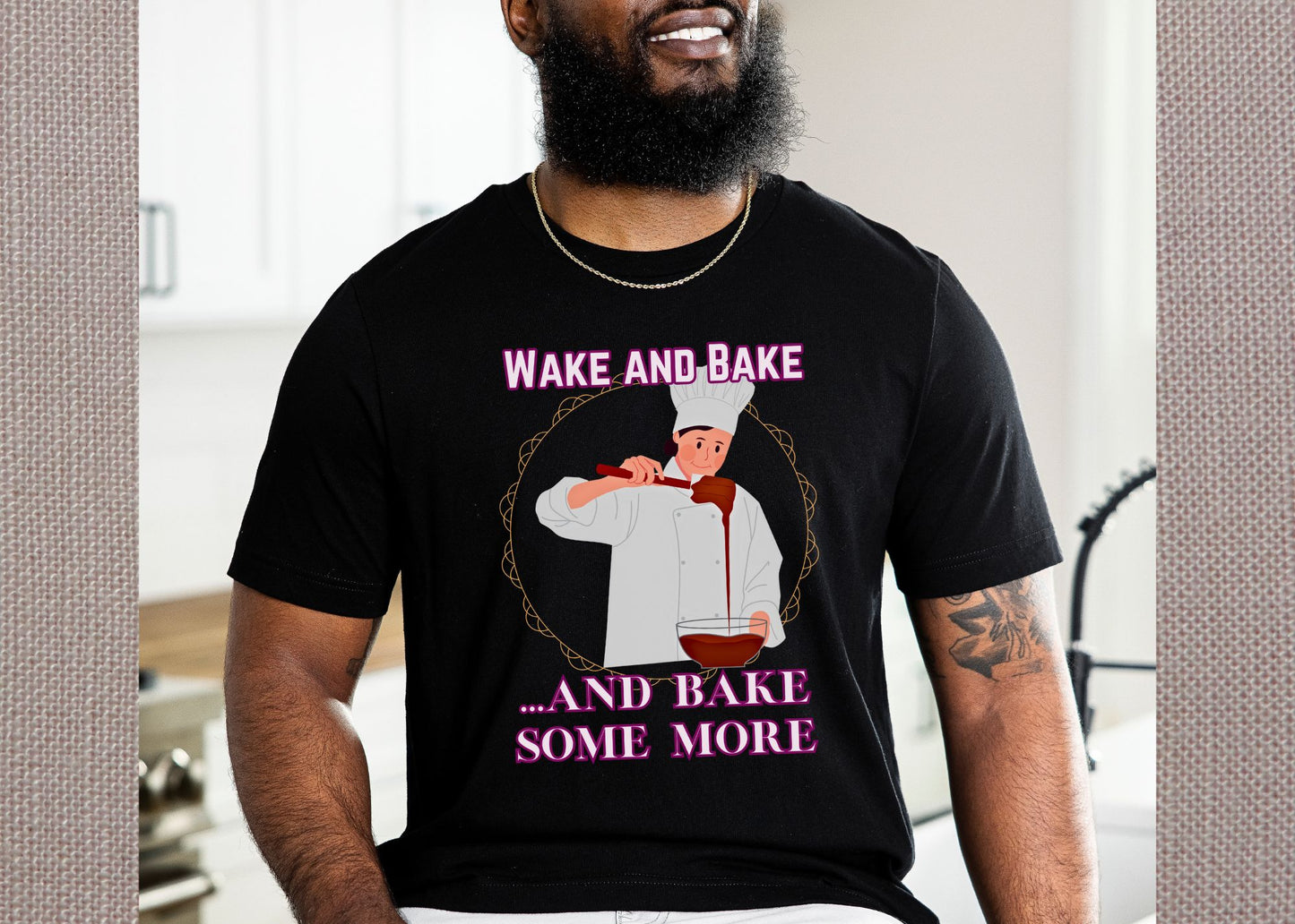 Wake and Bake and Bake Some More Chef Unisex Jersey Short Sleeve Tee