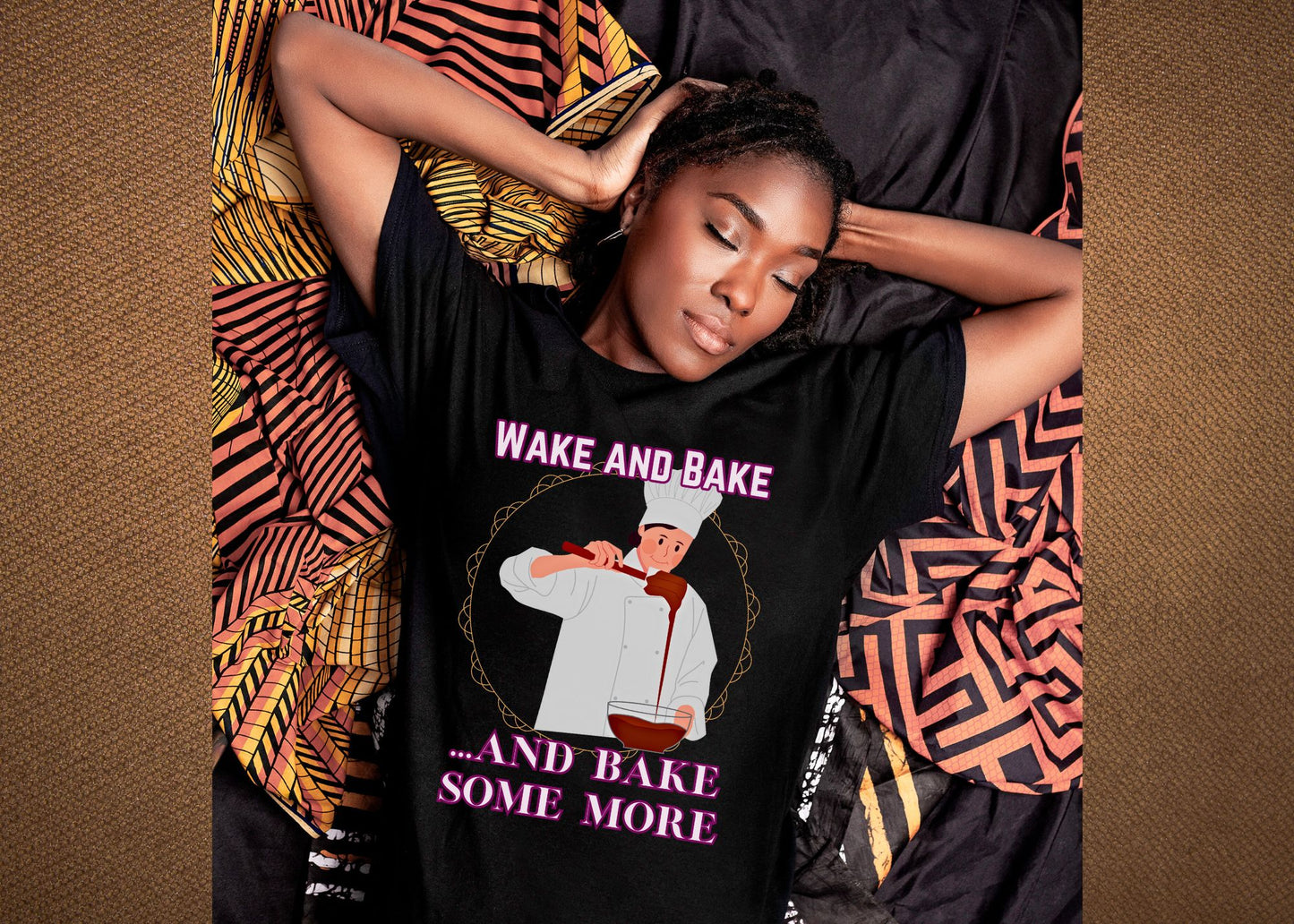 Wake and Bake and Bake Some More Chef Unisex Jersey Short Sleeve Tee