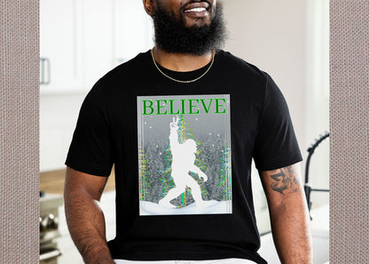 Yeti Believe Snow Forest Unisex Jersey Short Sleeve Tee