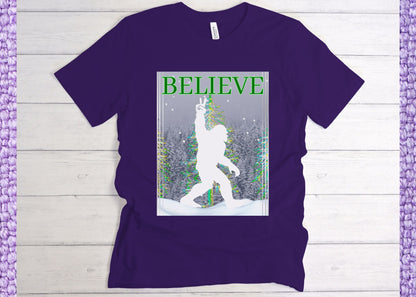 Yeti Believe Snow Forest Unisex Jersey Short Sleeve Tee